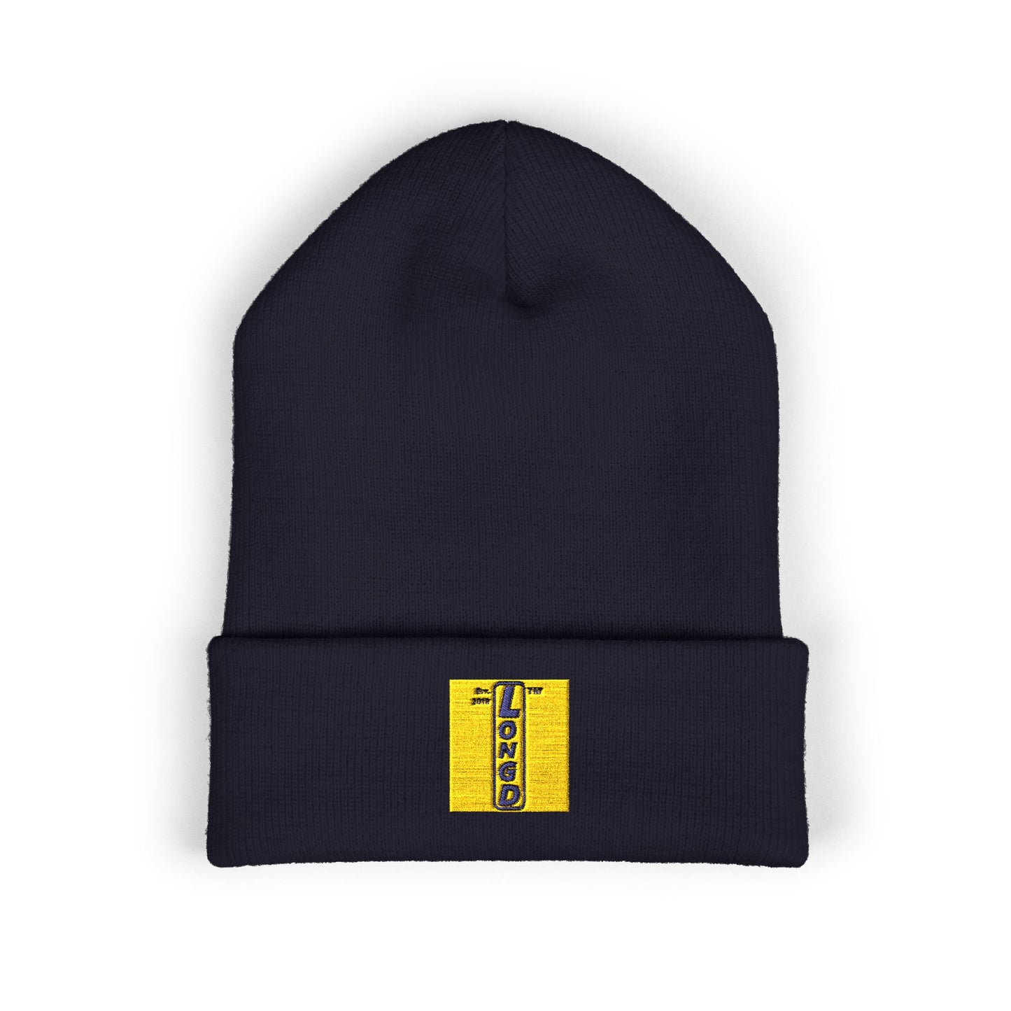 Embroidered Classic Cuffed Beanie official logo upright