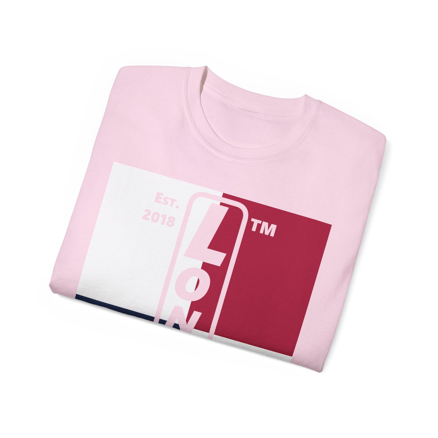 LongD cotton tee negative quarters Hyde Park upright logo (Patriotic colors)
