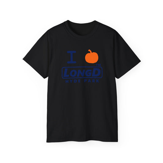 I pumpkin LongD Hyde Park positive basic Navy (002060) front-back logo cotton tee