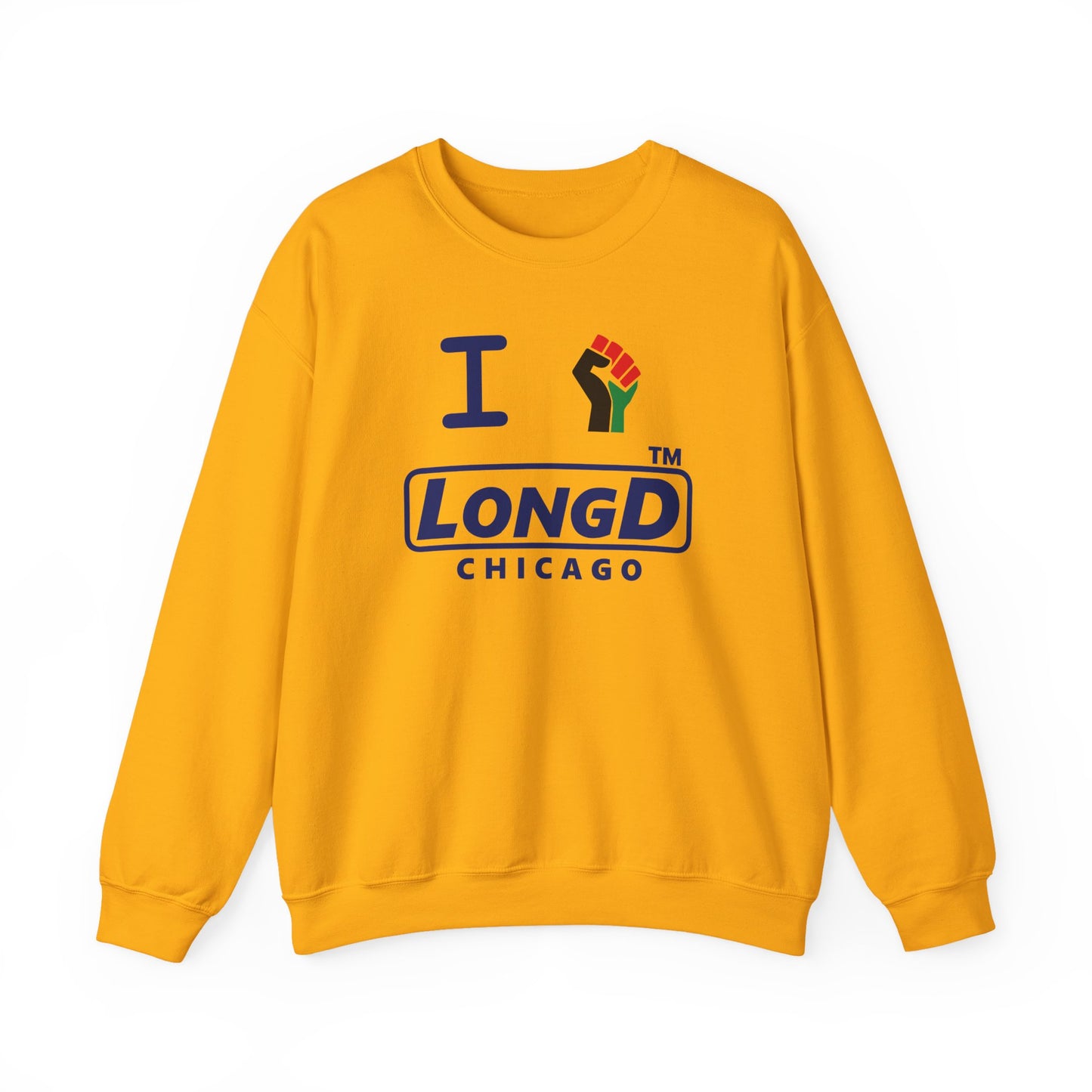 I fist LongD official basic Chicago logo crewneck sweatshirt