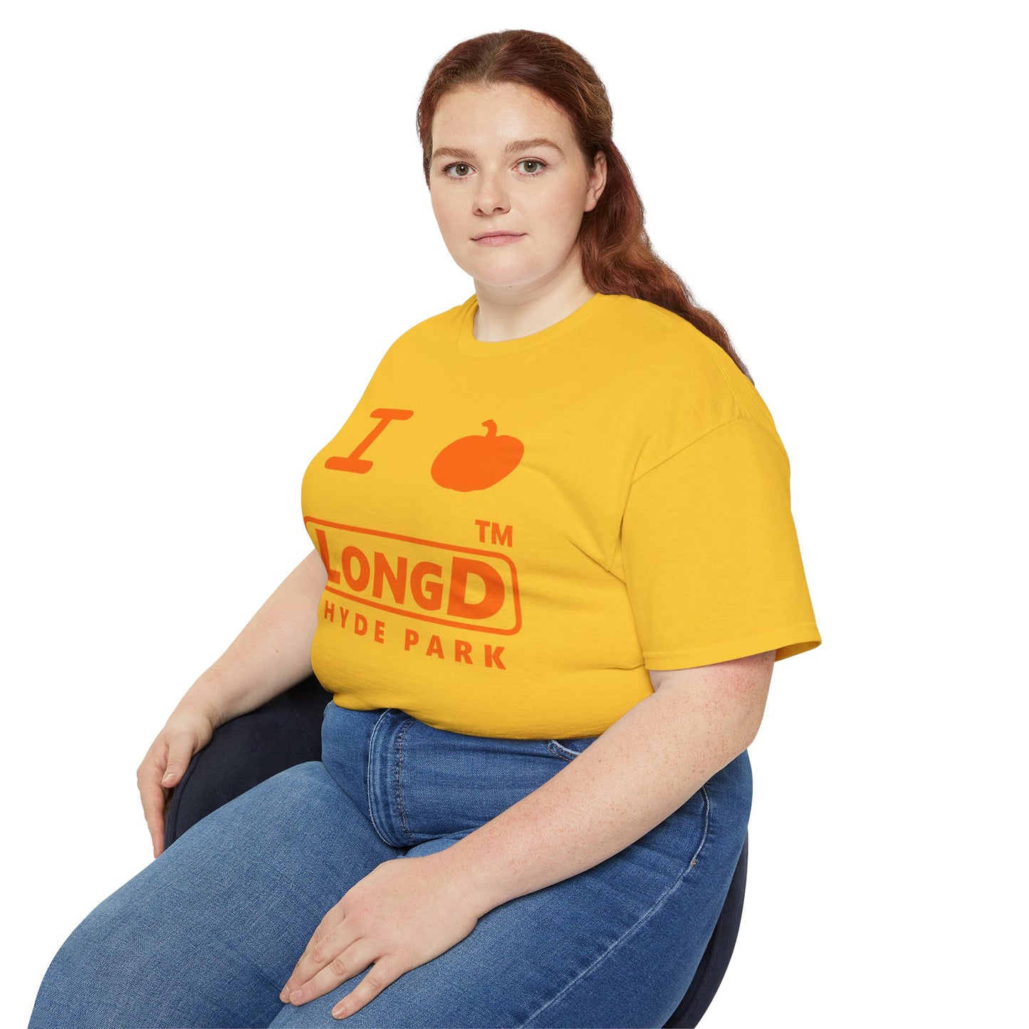 I Pumpkin LongD® Logo Cotton Tee positive orange basic Hyde Park logo