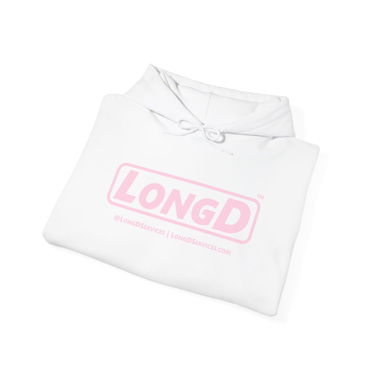 LongD® Logo Hoodie pastel pink text