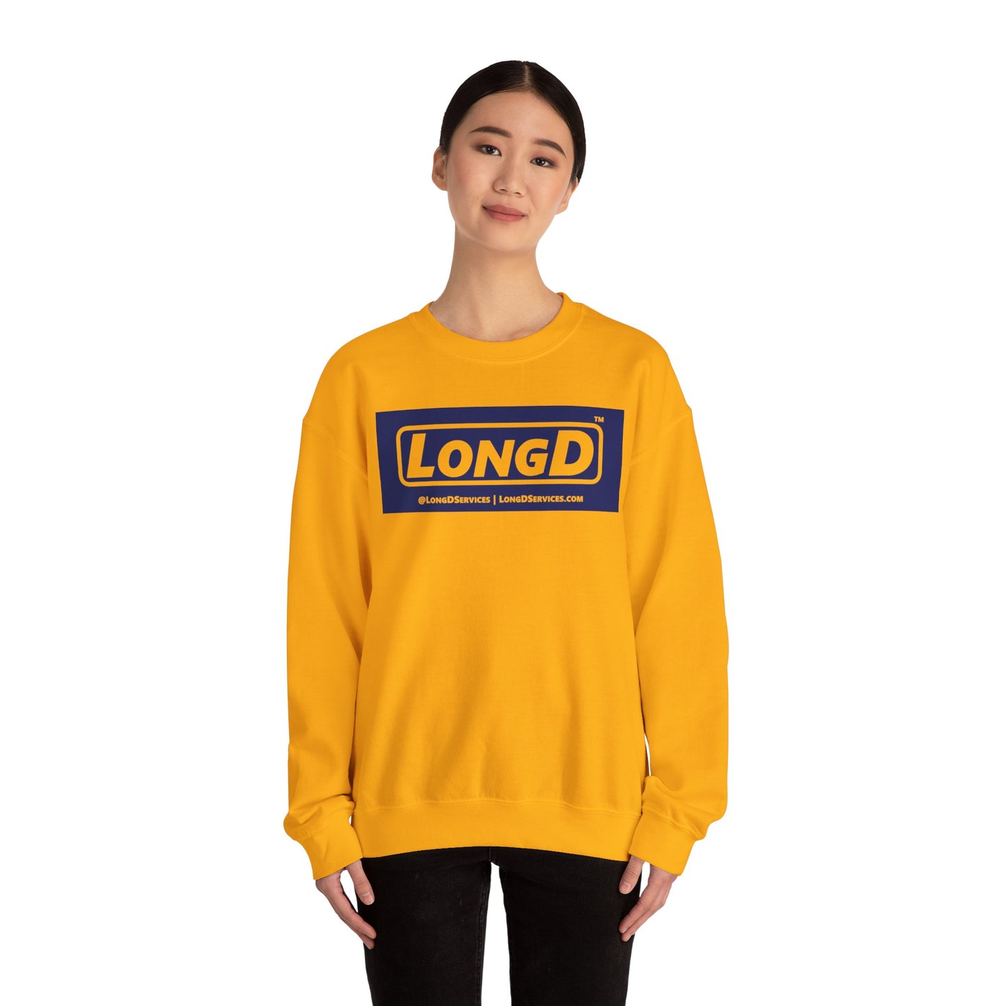 LongD negative official original logo crewneck sweatshirt
