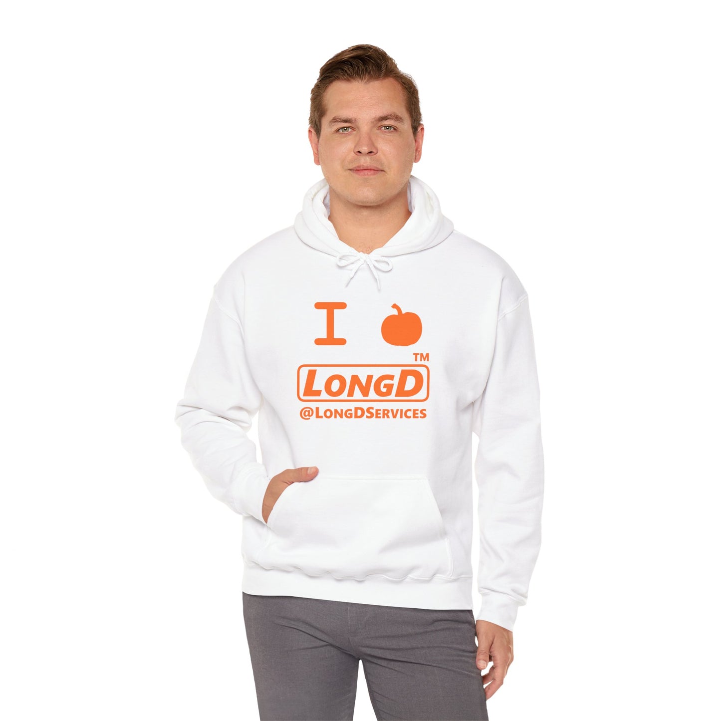 I Pumpkin LongD® Logo Hoodie orange basic tag logo