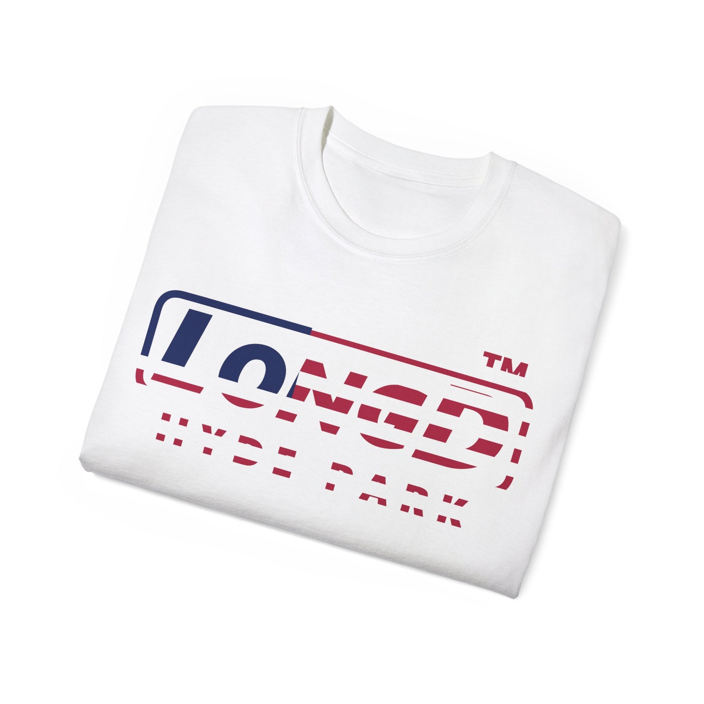 LongD positive flag Hyde Park logo cotton tee (patriotic colors)