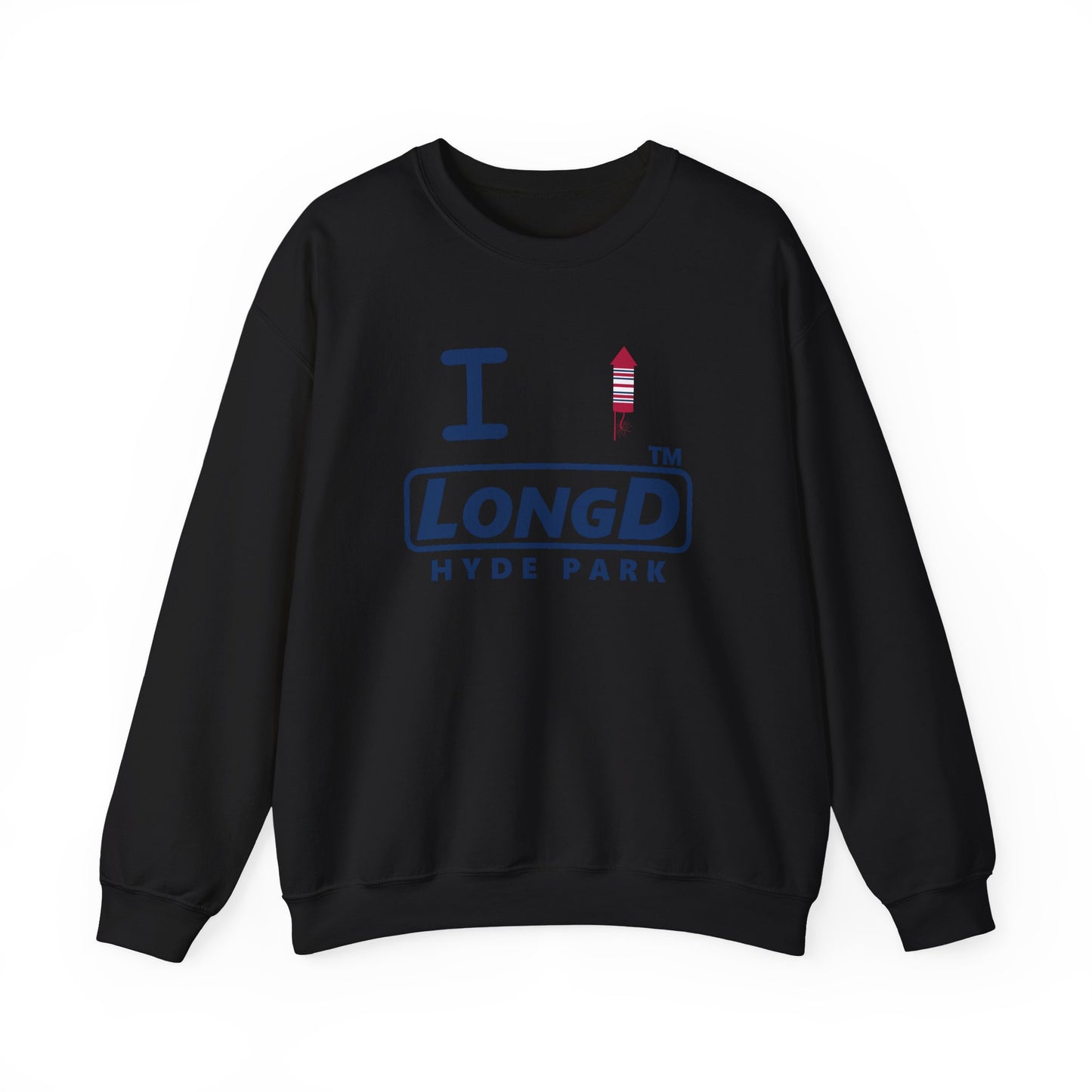 I firecracker LongD official basic Hyde Park logo crewneck sweatshirt