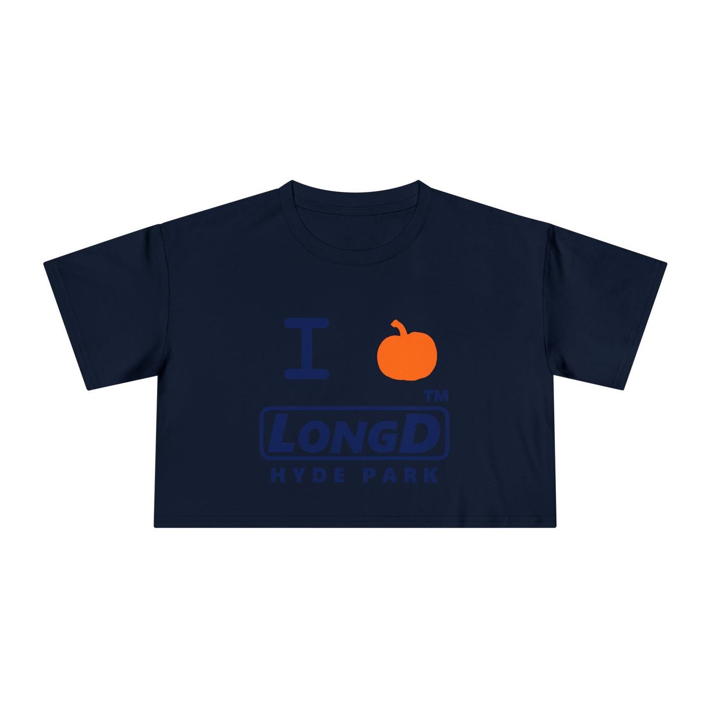 I Pumpkin LongD Logo Crop Tee blue basic Hyde Park logo