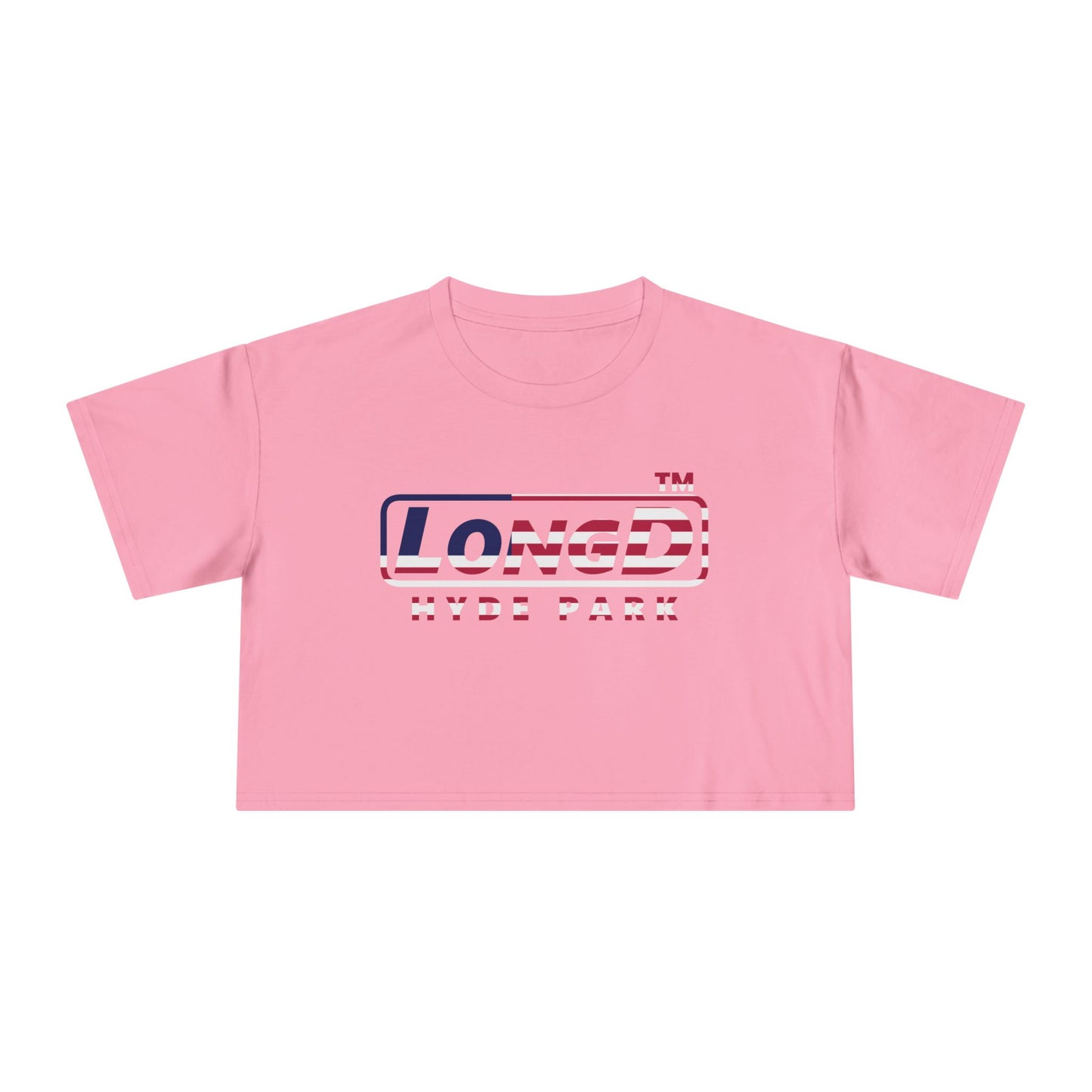 LongD positive flag Hyde Park Logo Crop Tee (Patriotic colors)