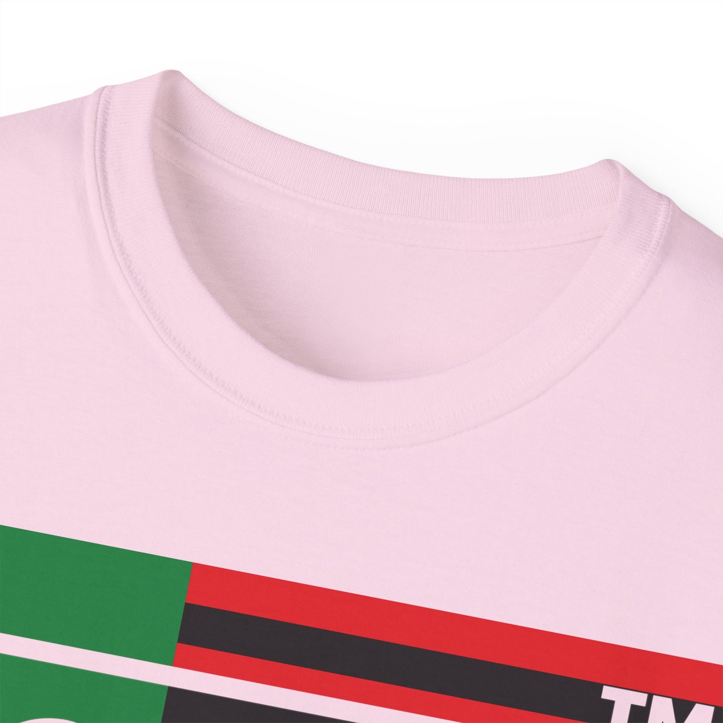 LongD negative flag Hyde Park logo cotton tee (Juneteenth colors)