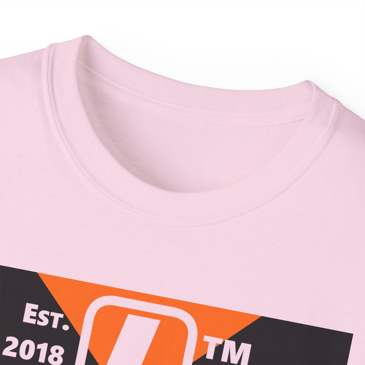 LongD Hyde Park negative upright mixed argyle logo (Halloween colors) cotton tee