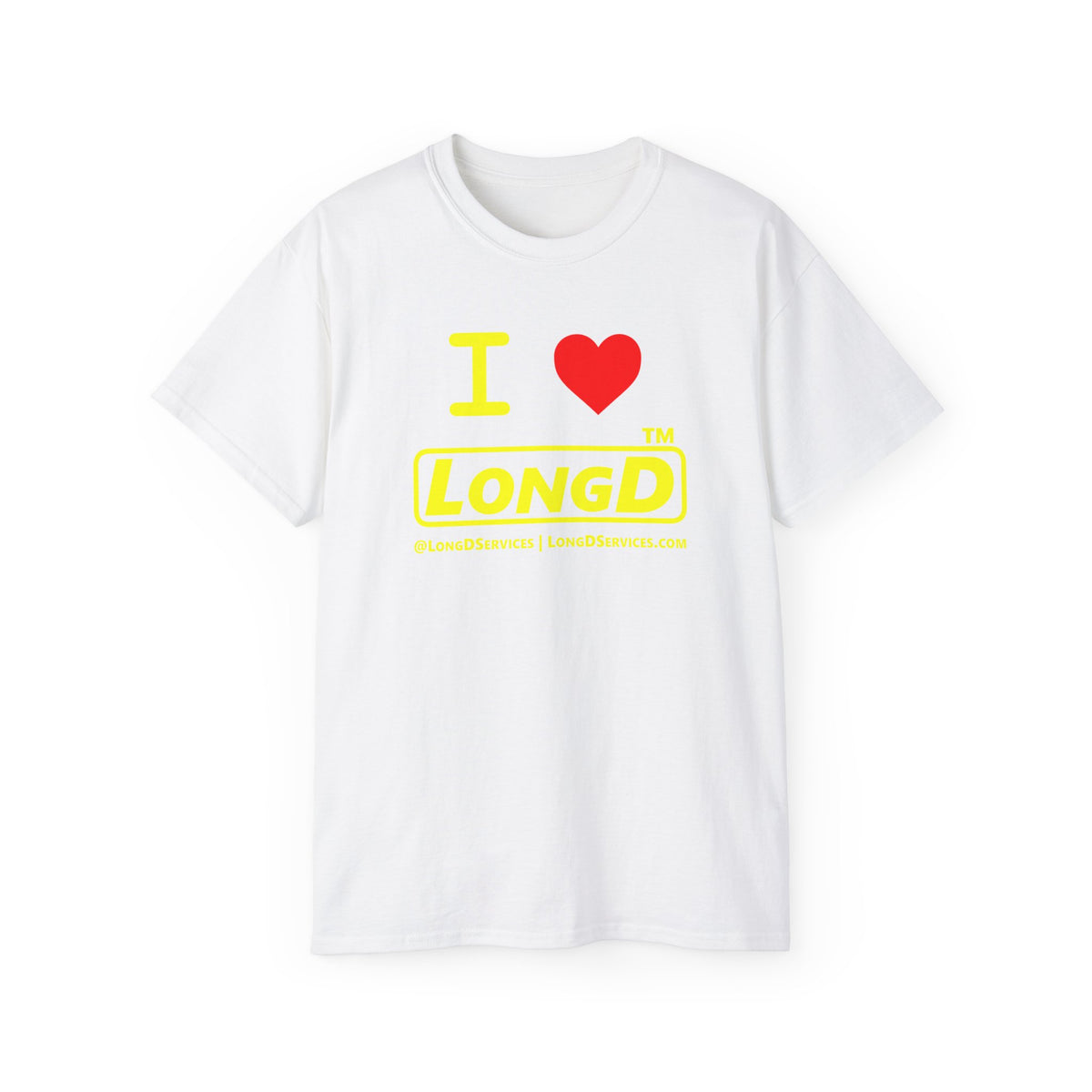 I Luv LongD Tag-domain positive alternate basic logo cotton tee