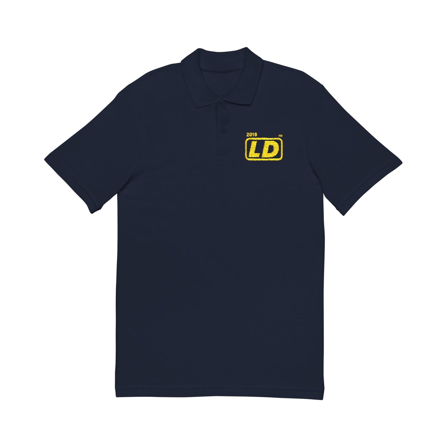 Embroidered LongD alternate basic logo initials polo shirt