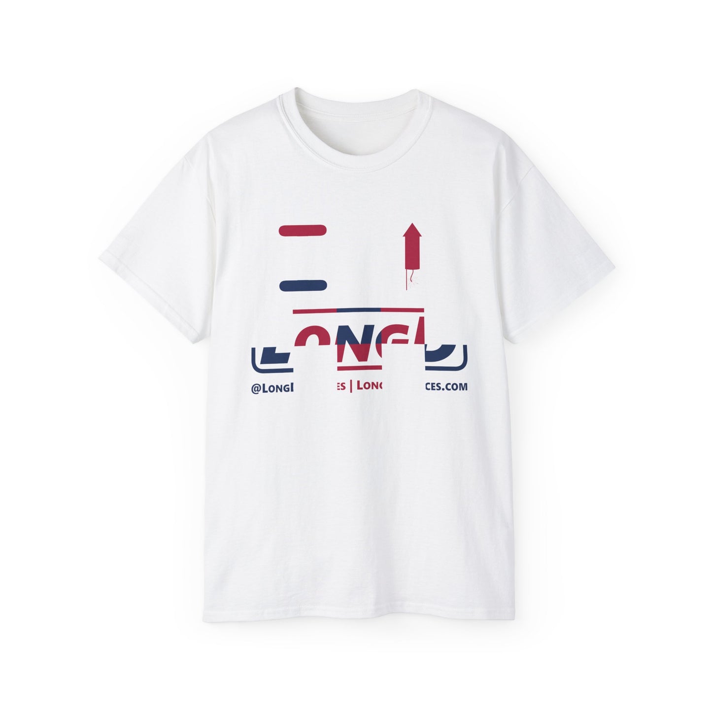 I firecracker LongD positive 2x5 tag-domain logo cotton tee
