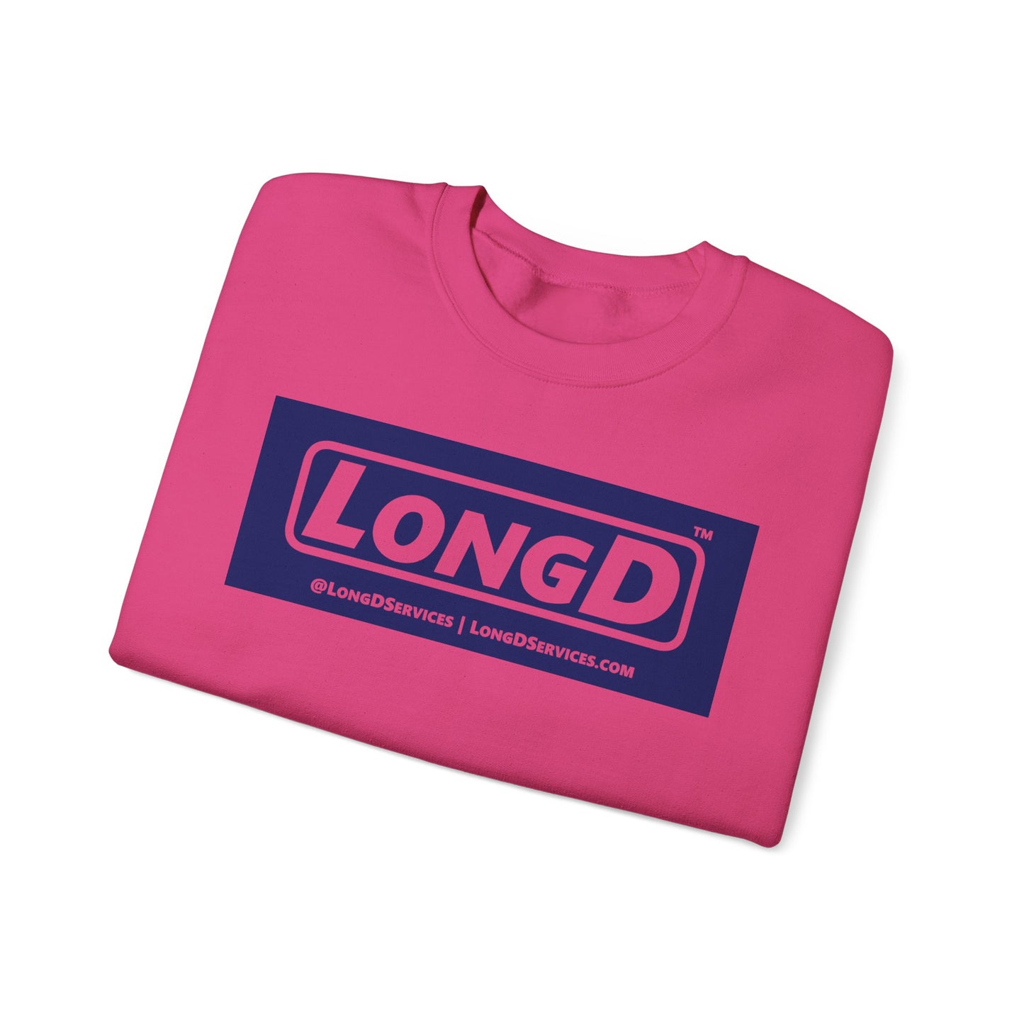 LongD negative official original logo crewneck sweatshirt