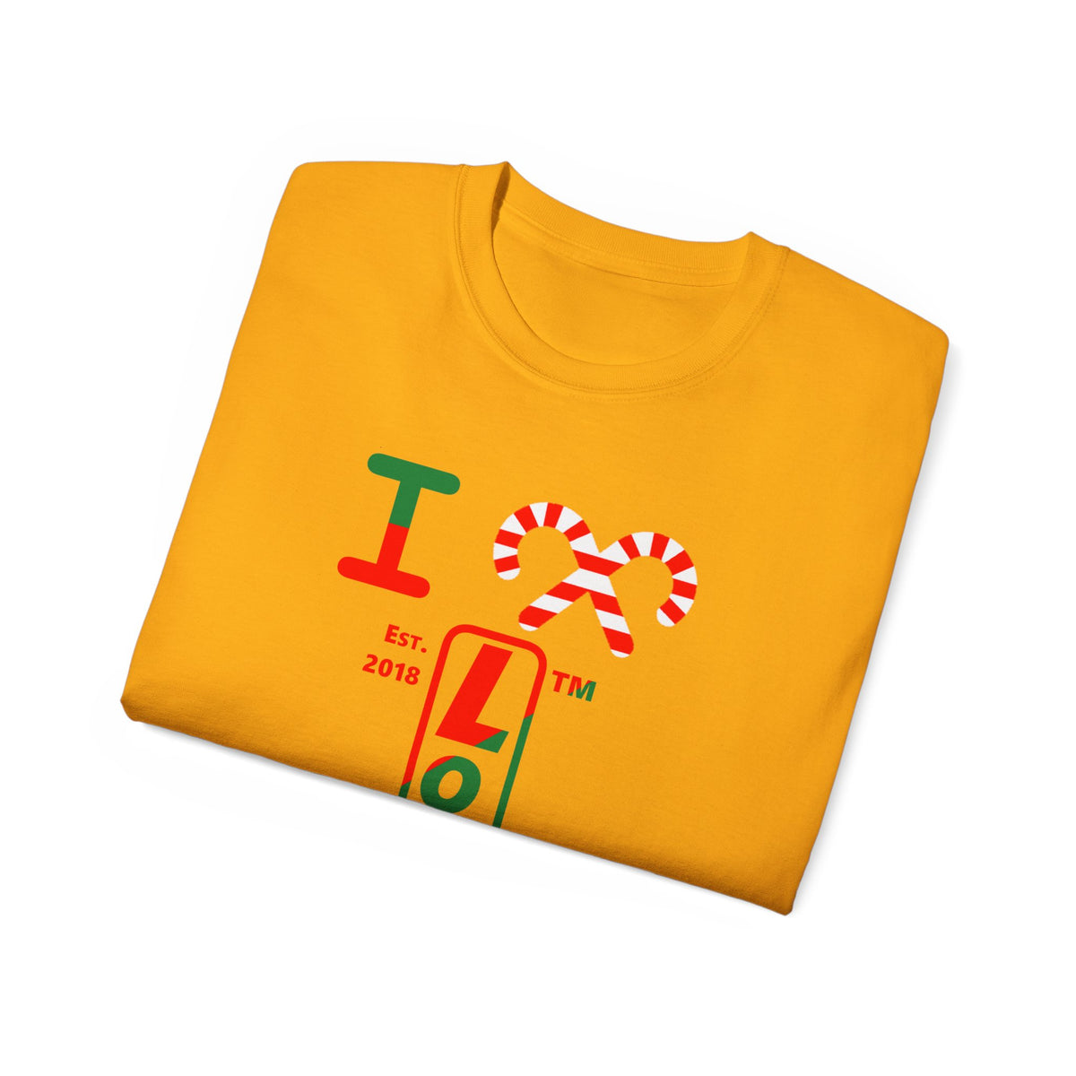 I candy cane LongD Tag positive upright pixel-weighted 4-striped 4-print logo cotton tee