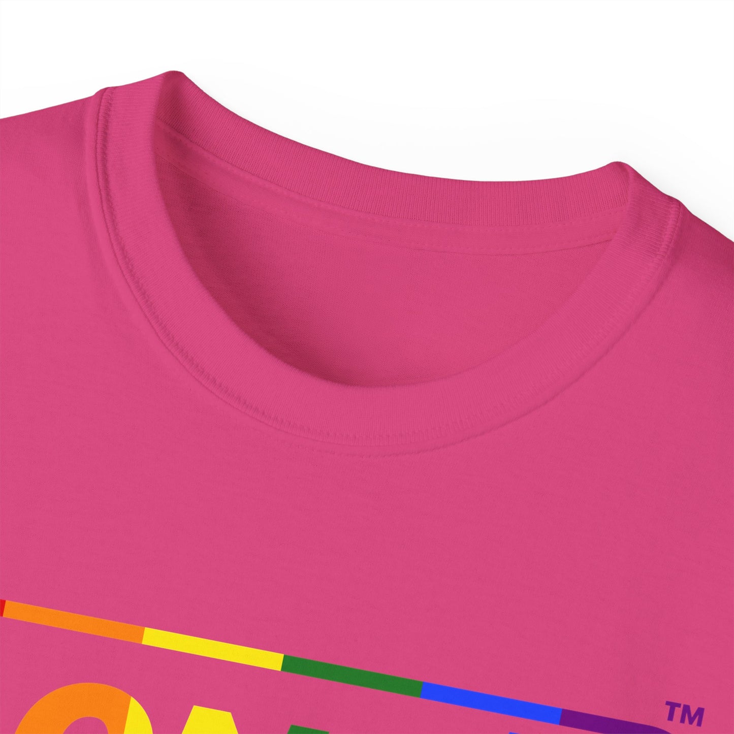 LongD® Logo Cotton Tee Pride rainbow positive top negative bottom text