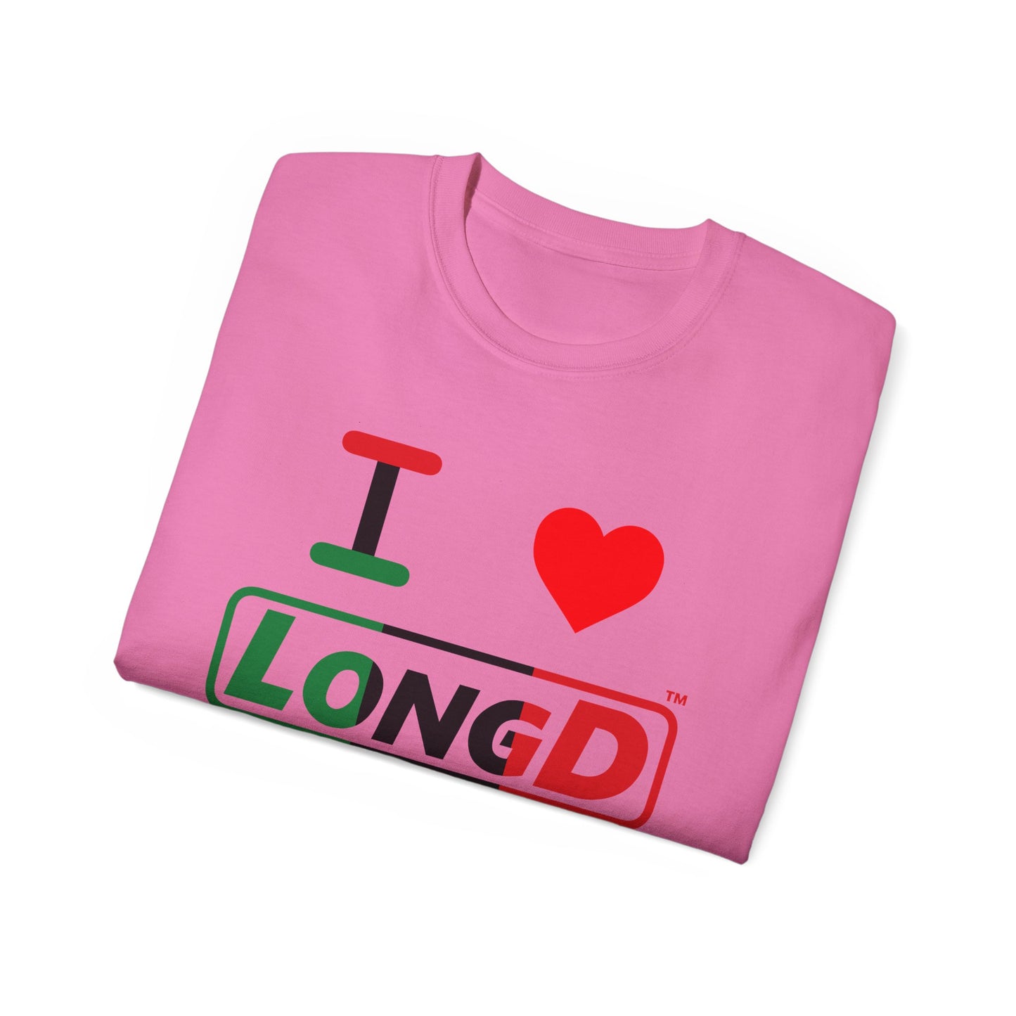 I Luv LongD® Logo Cotton Tee Juneteenth positive thirds text