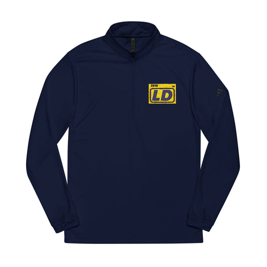Embroidered adidas® Quarter-Zip pullover official logo initials