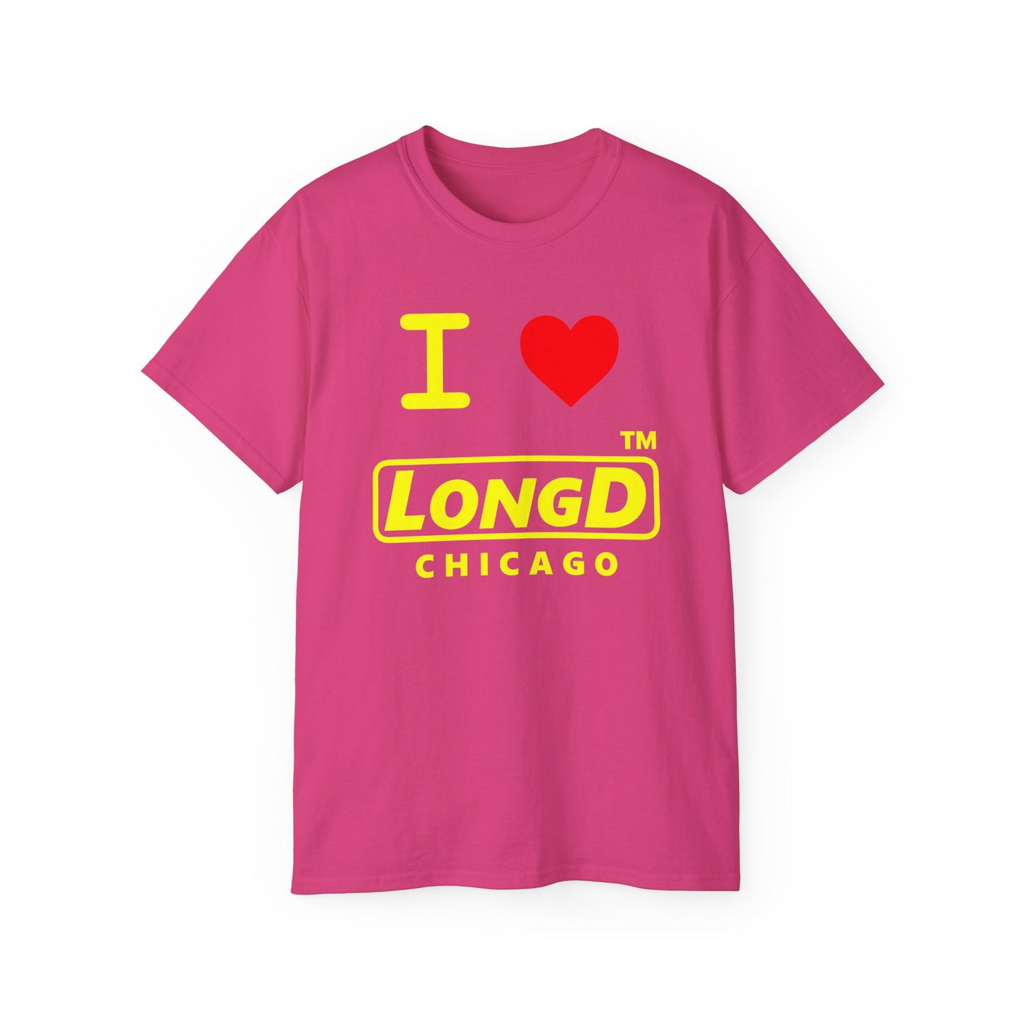 I Luv LongD® Logo Cotton Tee positive reverse basic Chicago logo