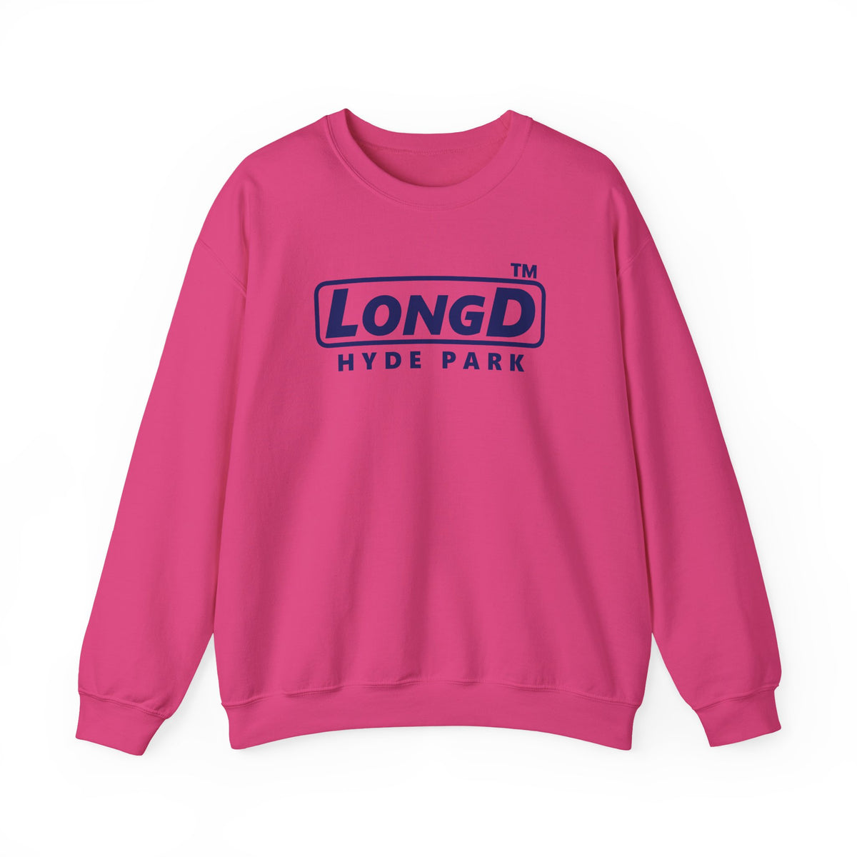 LongD Hyde Park positive basic Navy (002060) logo crewneck sweatshirt
