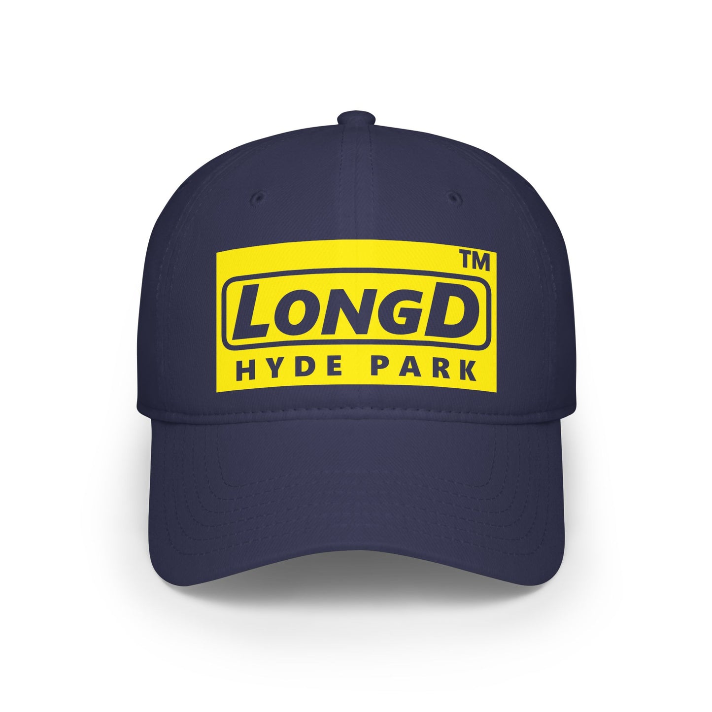 LongD Logo 100% Cotton Velcro Baseball Cap (Negative Hyde Park)