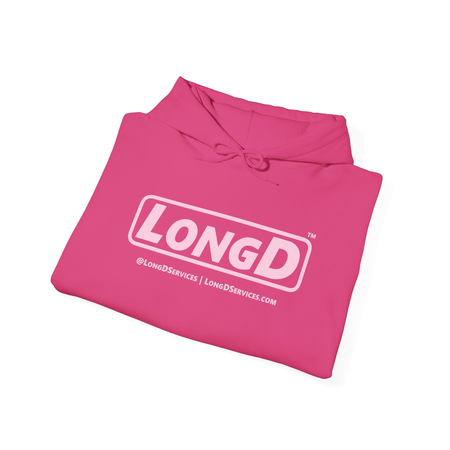LongD® Logo Hoodie pastel pink text