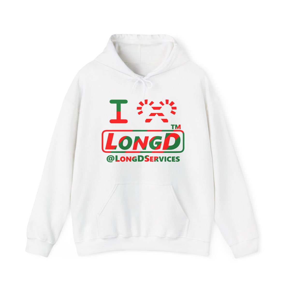I candy cane LongD Tag positive pixel-weighted 6-striped logo hoodie