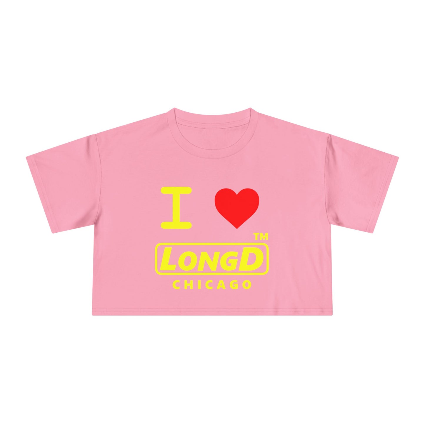 I Luv LongD Logo (Chicago positive alternate) Women's Crop Tee