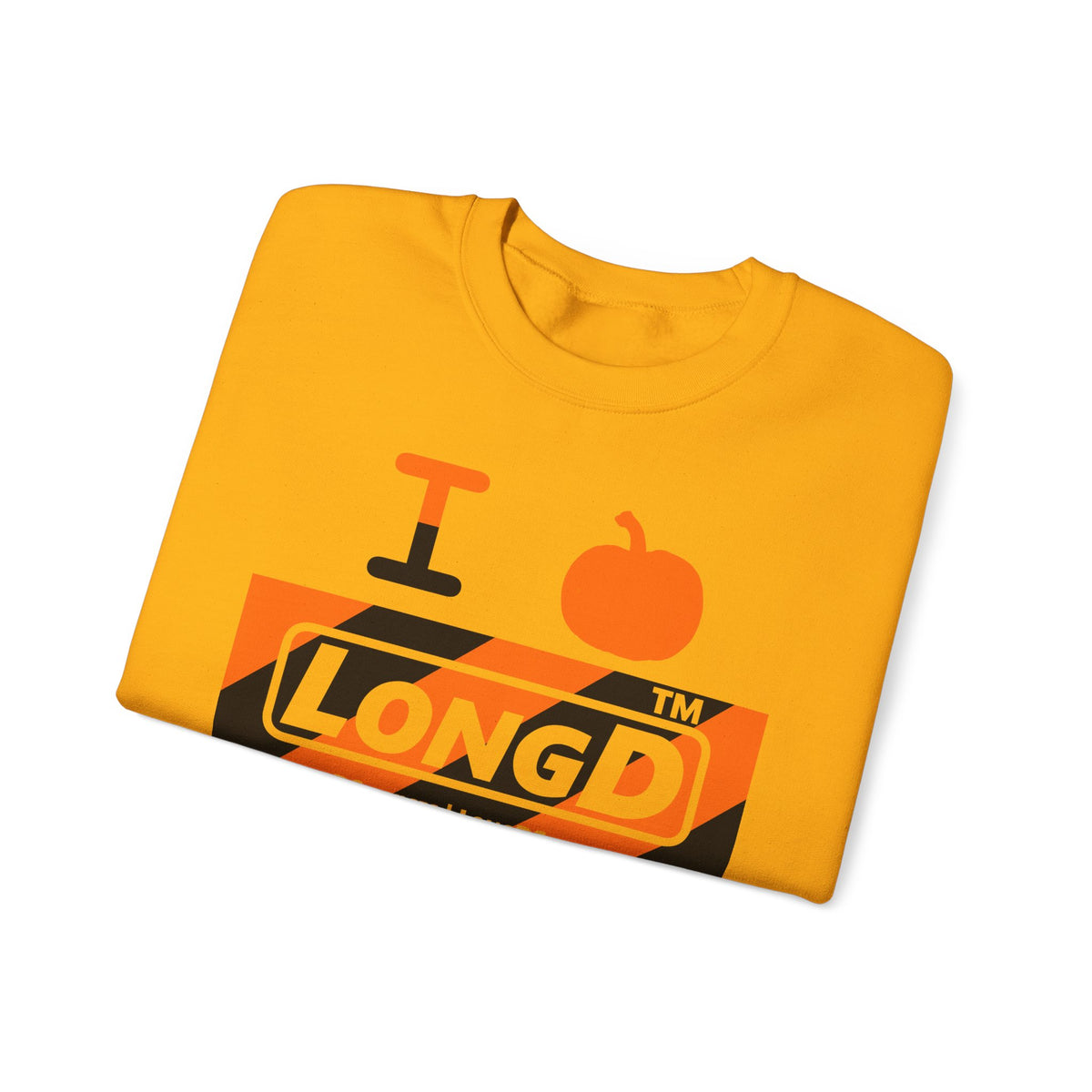 I pumpkin LongD Tag-domain negative original diagonal 6-striped logo crewneck sweatshirt