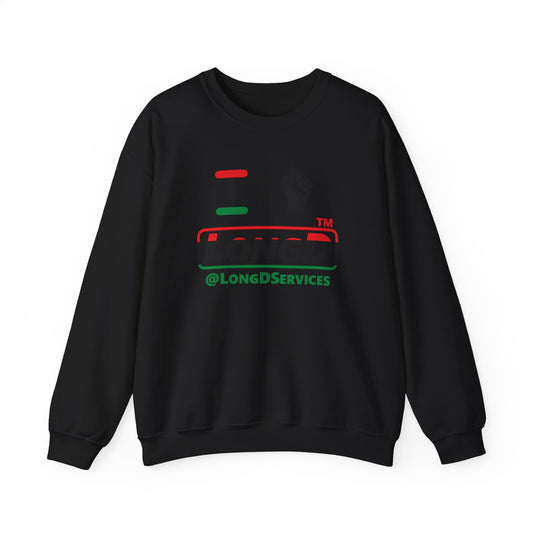 I fist LongD positive horizontal 3-striped tag logo crewneck sweatshirt