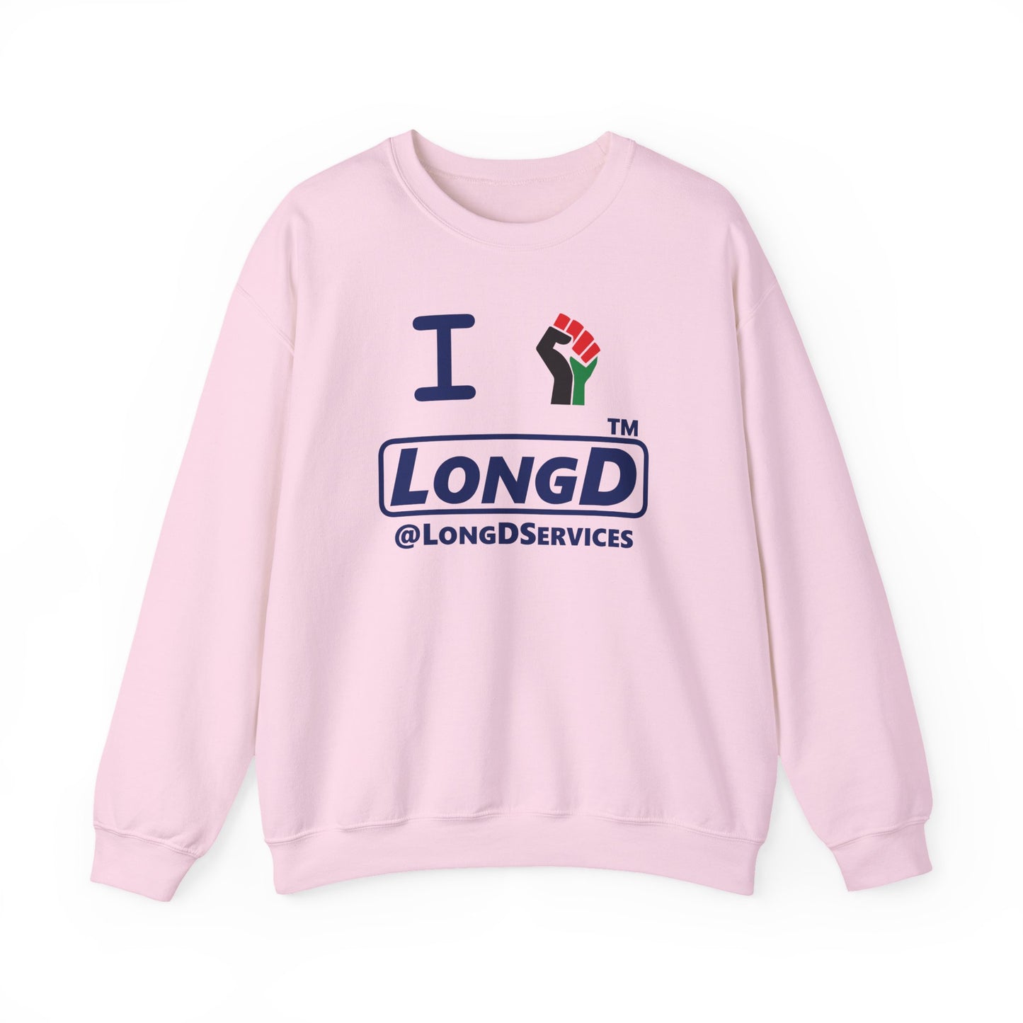 I fist LongD official basic tag logo crewneck sweatshirt