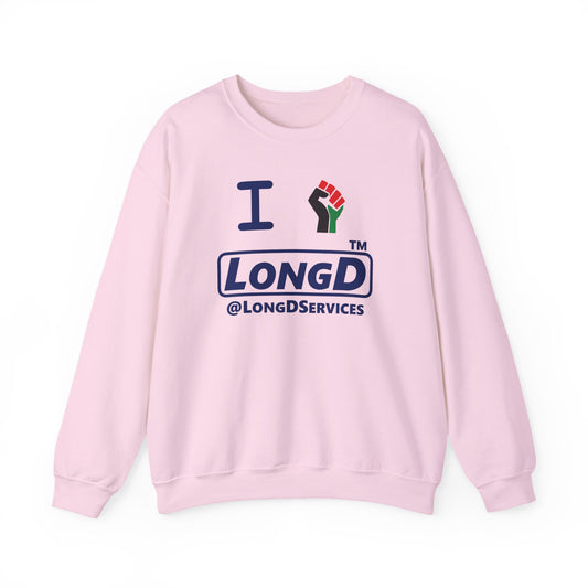 I fist LongD official basic tag logo crewneck sweatshirt