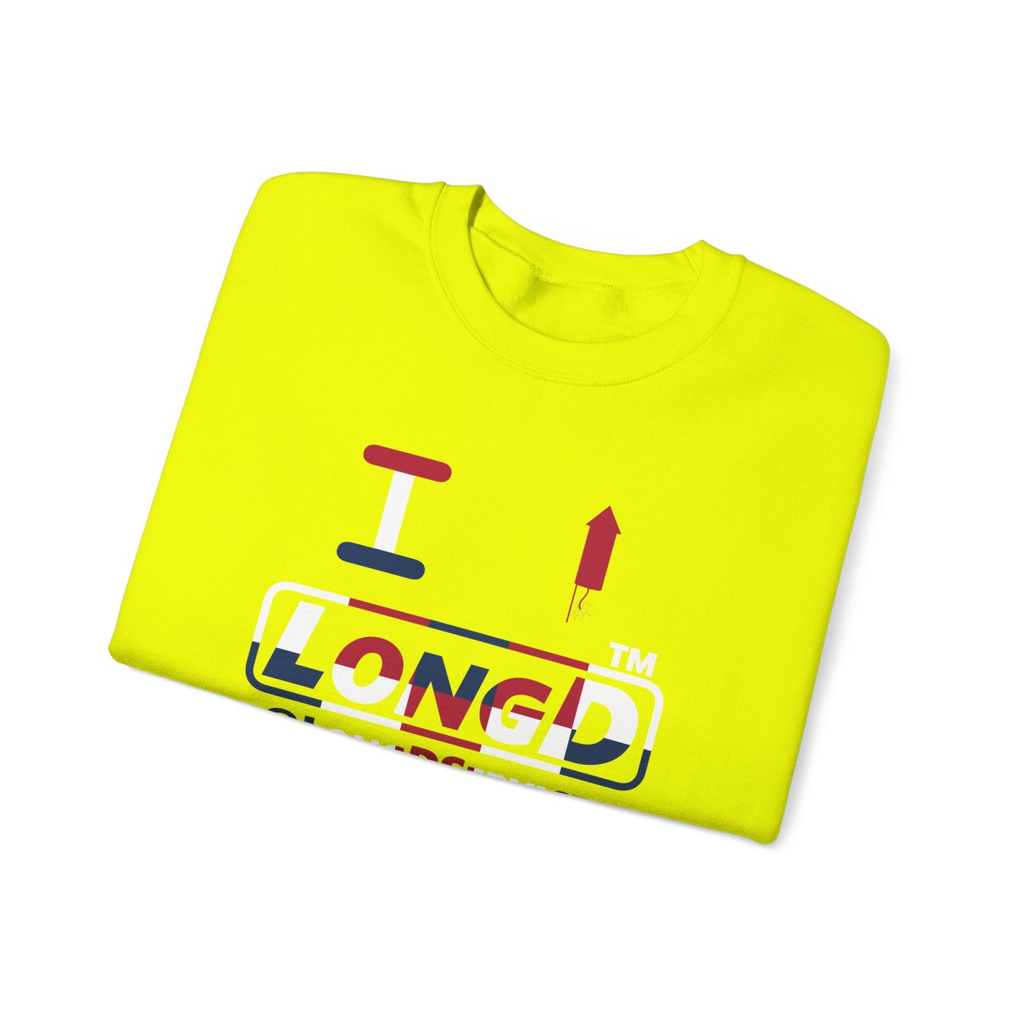 I firecracker LongD positive 2x5 tag logo crewneck sweatshirt