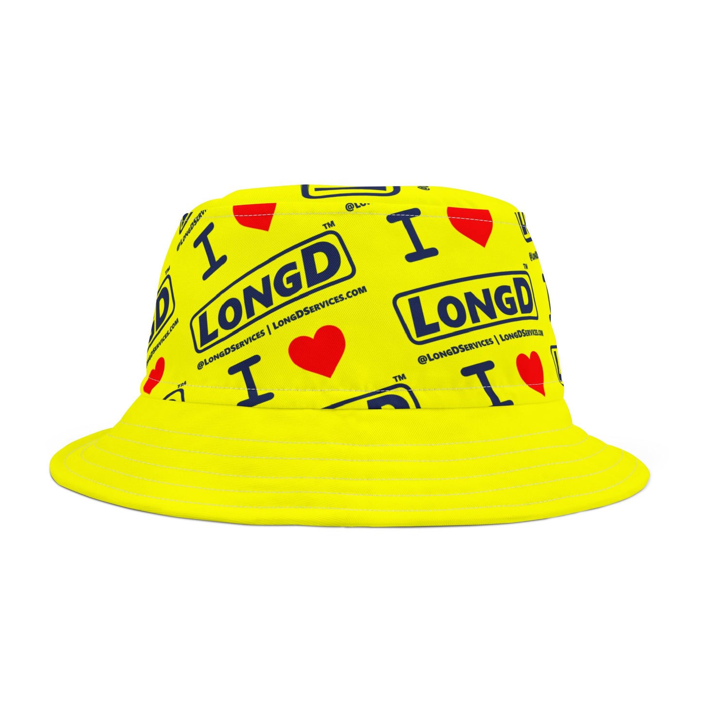 Repeat Grid of I Luv LongD Official Logo Bucket Hat