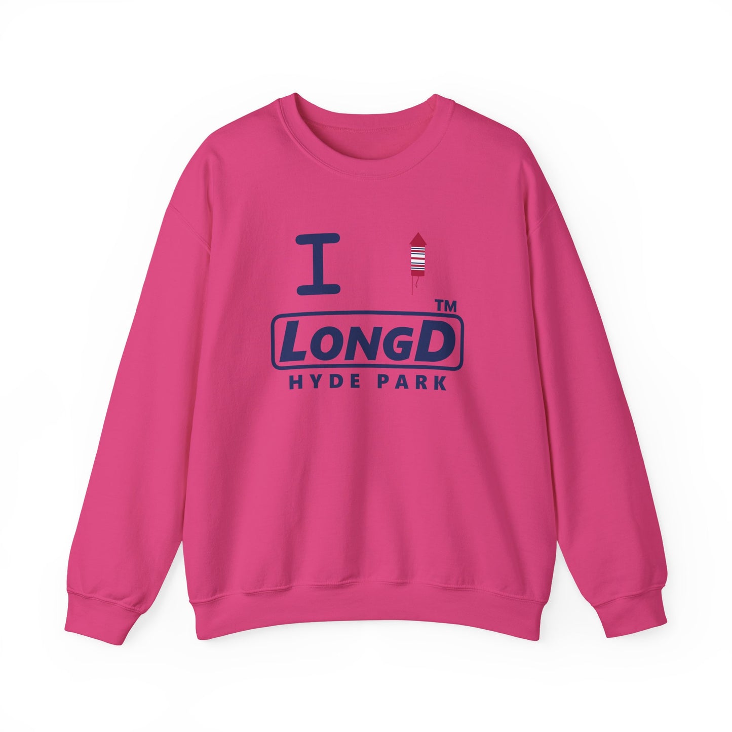 I firecracker LongD official basic Hyde Park logo crewneck sweatshirt