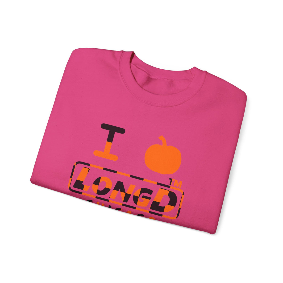 I pumpkin LongD Chicago positive checkered logo crewneck sweatshirt