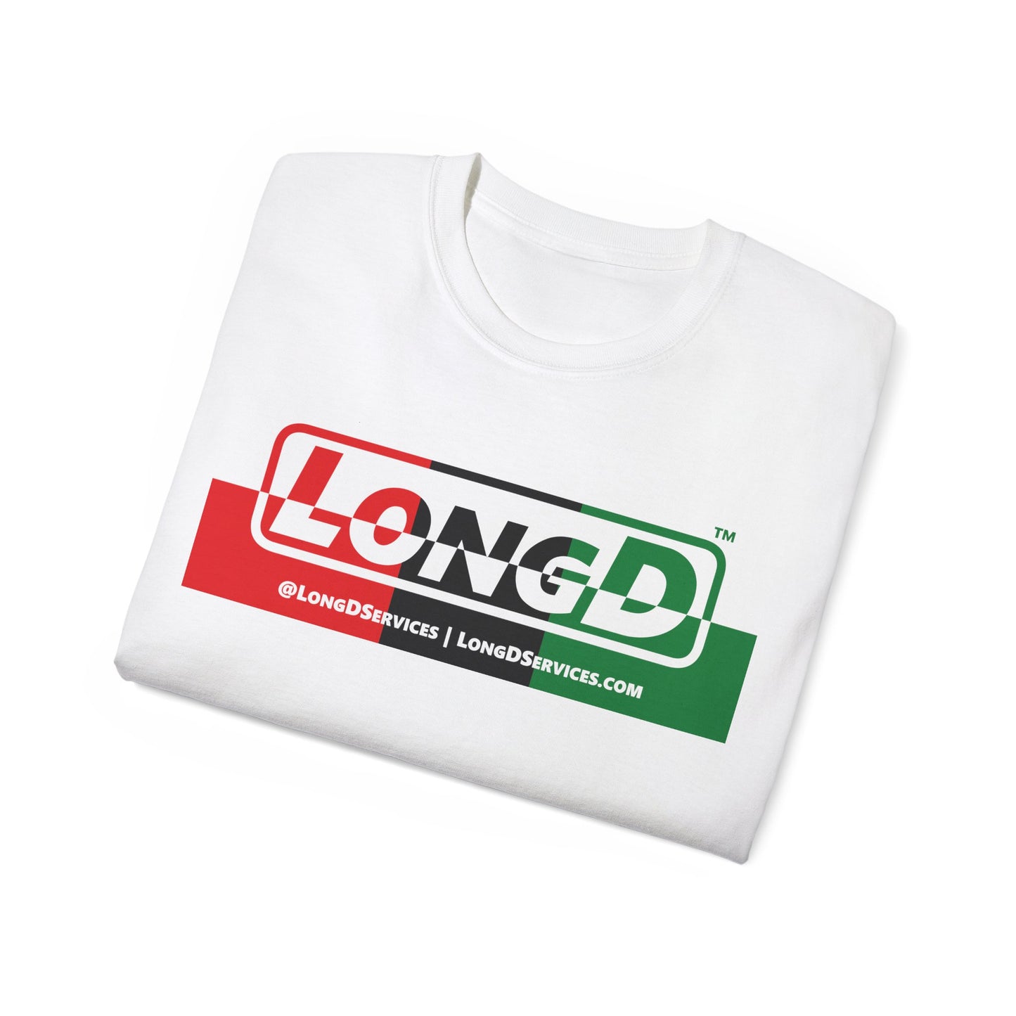LongD® Logo Cotton Tee Juneteenth positive top negative bottom text