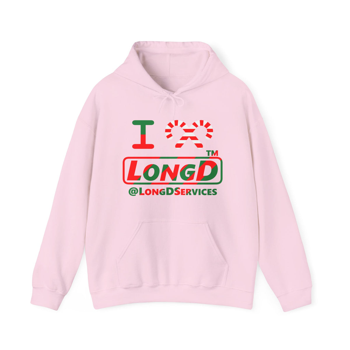 I candy cane LongD Tag positive pixel-weighted 6-striped logo hoodie