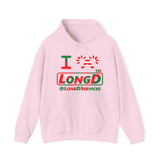 I candy cane LongD Tag positive pixel-weighted 6-striped logo hoodie