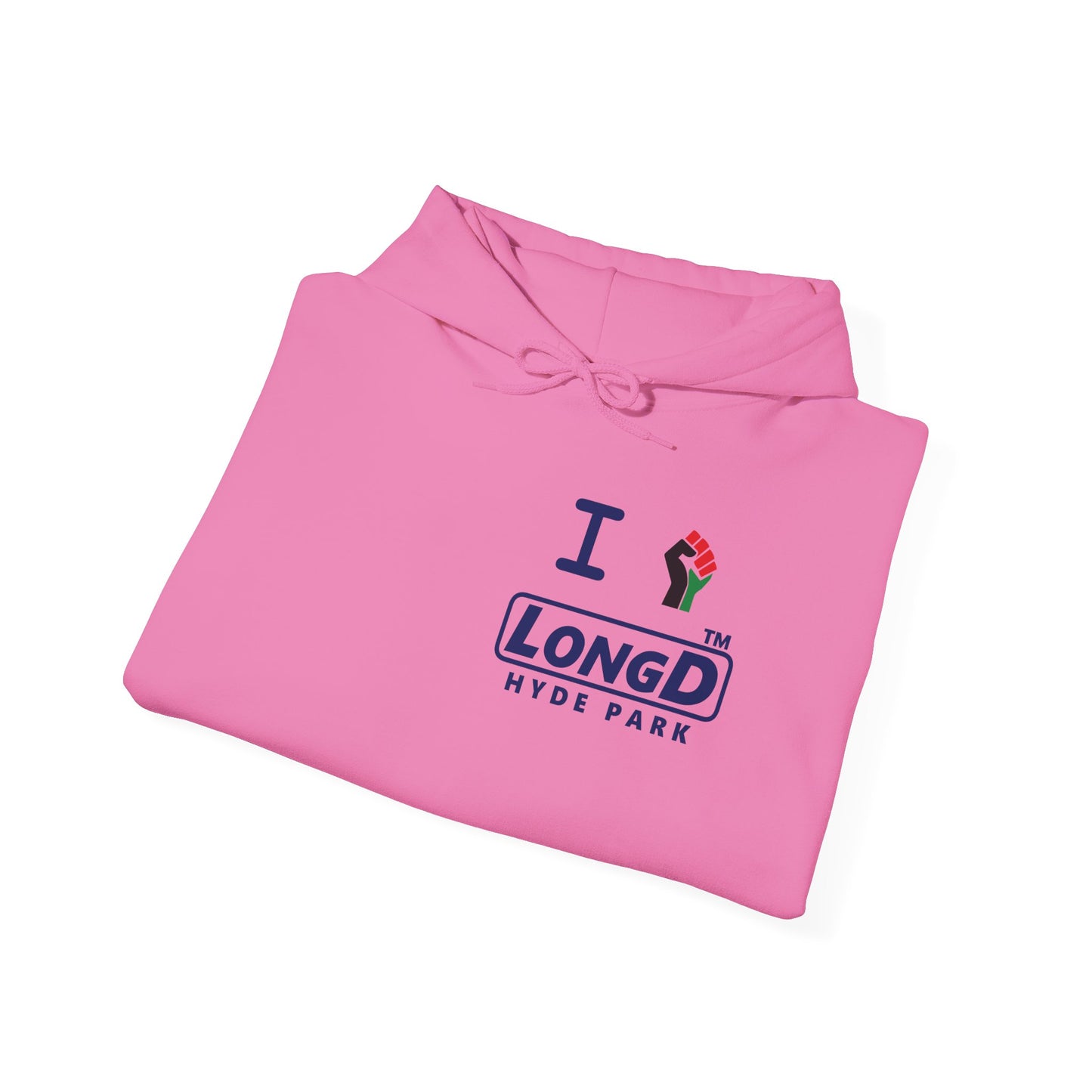 I fist LongD® basic official 4-print single-breasted Hyde Park logo Hoodie (Juneteenth colors)