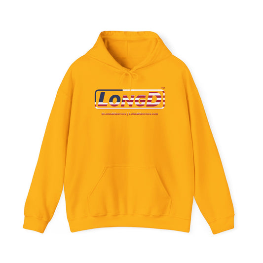 LongD® Logo Hoodie red, white and blue positive flag