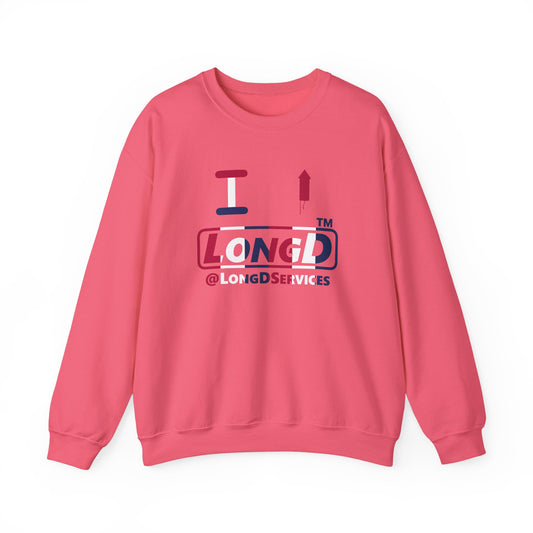 I firecracker LongD positive vertical 6-striped tag logo crewneck sweatshirt