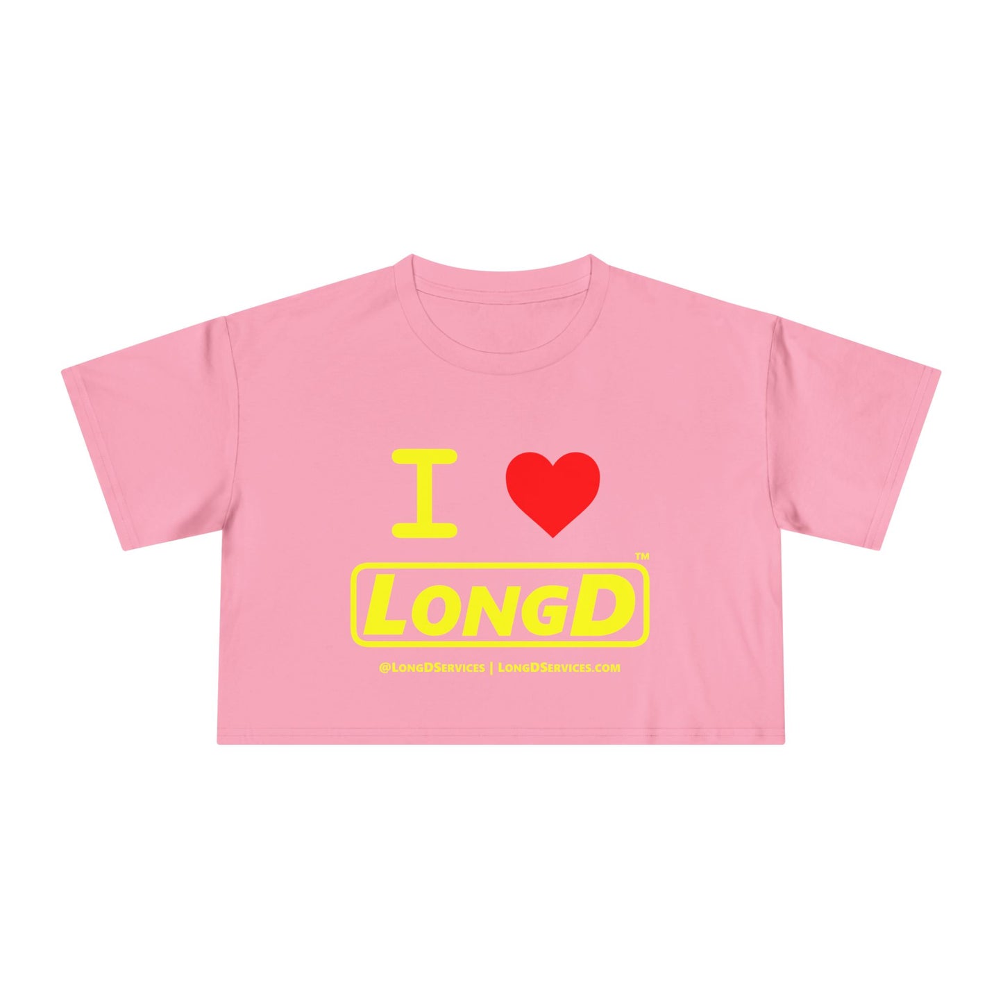 I Luv LongD Logo Women's Crop Tee (reverse)