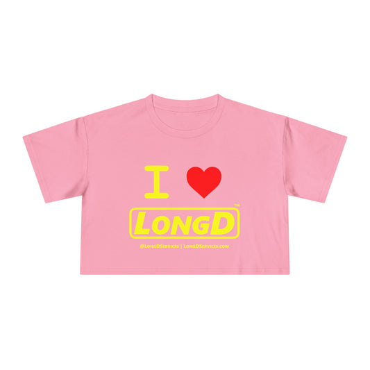 I Luv LongD Logo Women's Crop Tee (reverse)