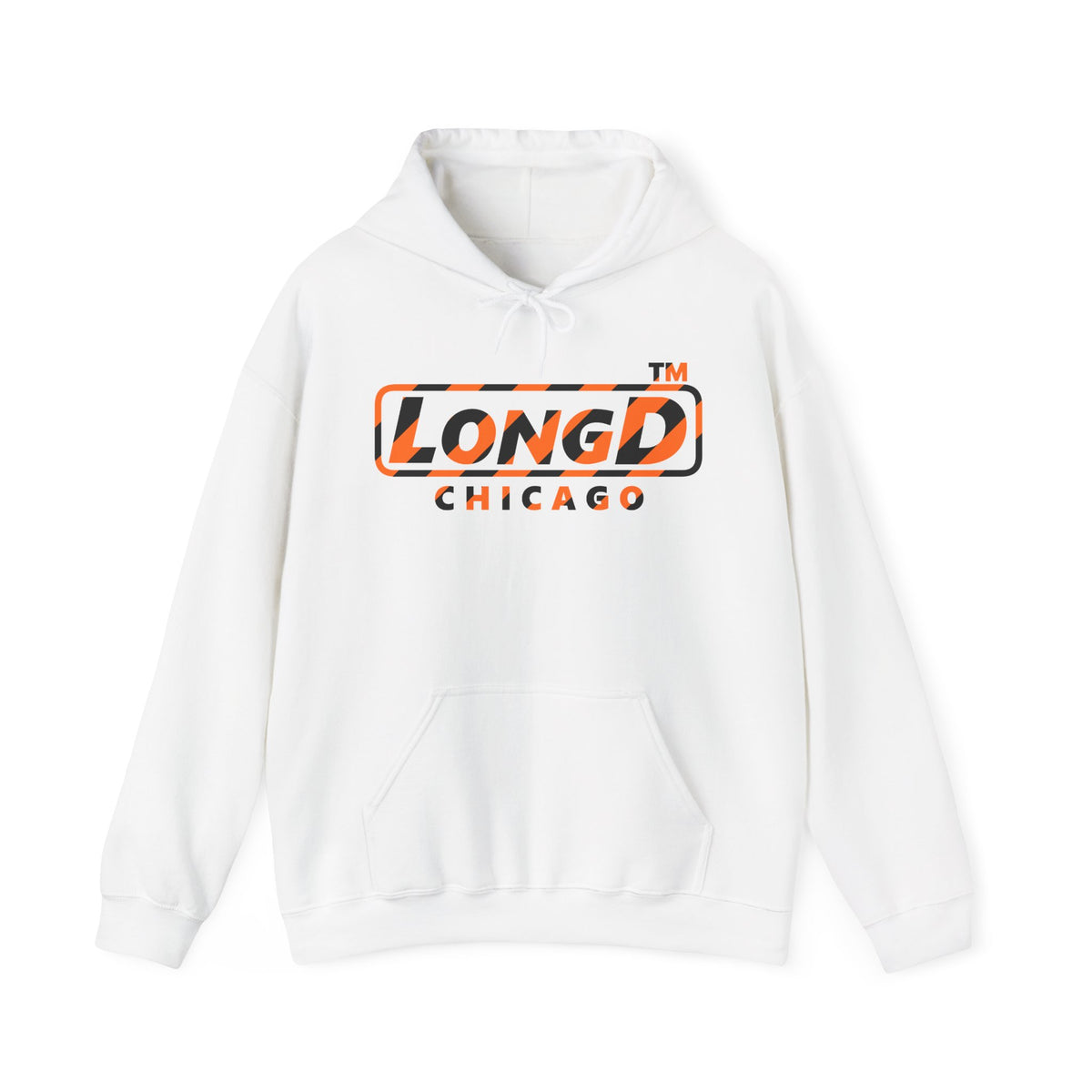 LongD Chicago positive 12-striped logo (Halloween colors) hoodie