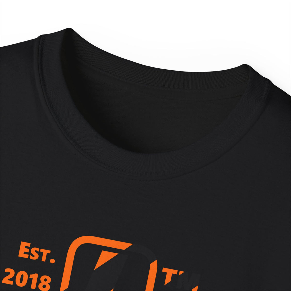 LongD Chicago positive upright pixel-weighted 12-striped 4-print logo (Halloween colors) cotton tee