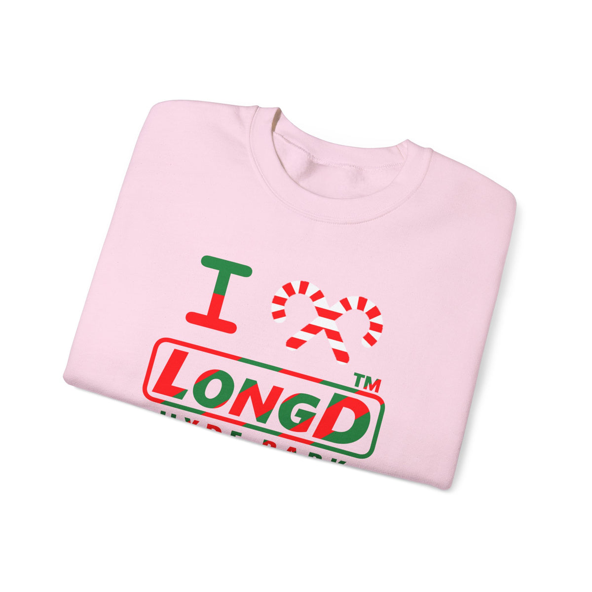 I candy cane LongD Hyde Park positive pixel-weighted 6-striped logo crewneck sweatshirt
