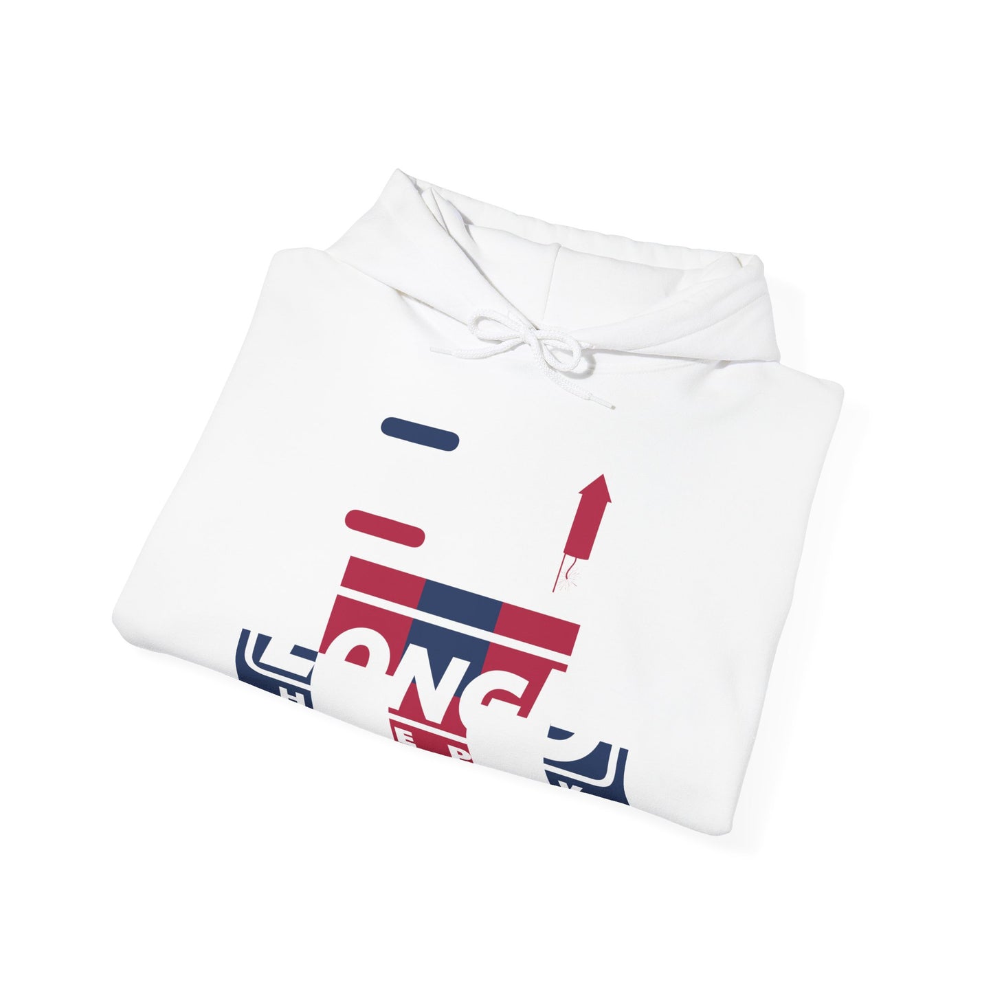 I firecracker LongD® negative 2x5 4-print double breasted Hyde Park logo hoodie