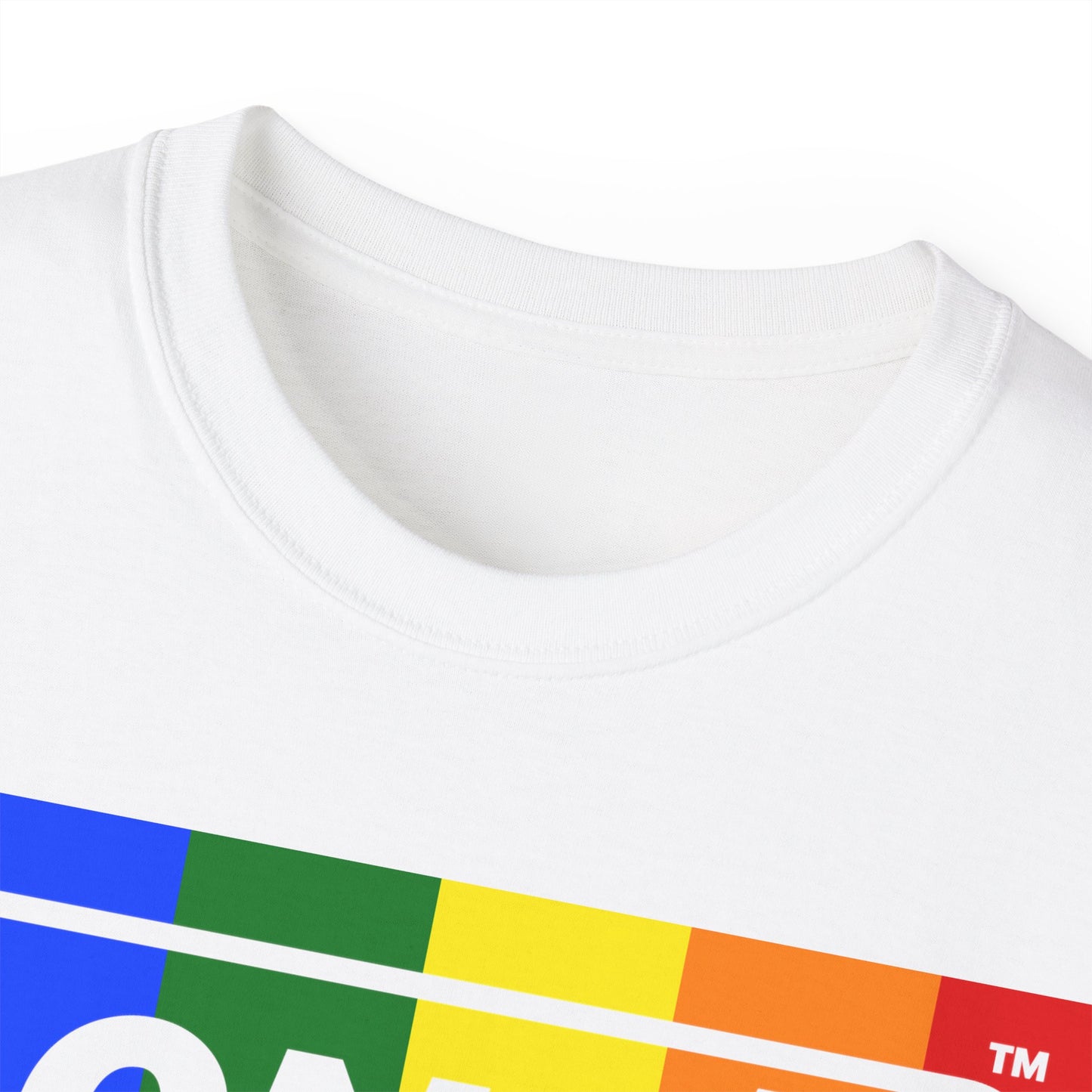 LongD® Logo Cotton Tee Pride rainbow negative text