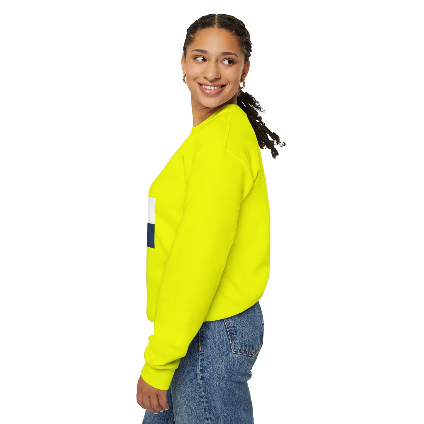 I firecracker LongD negative 2x5 tag-domain logo crewneck sweatshirt